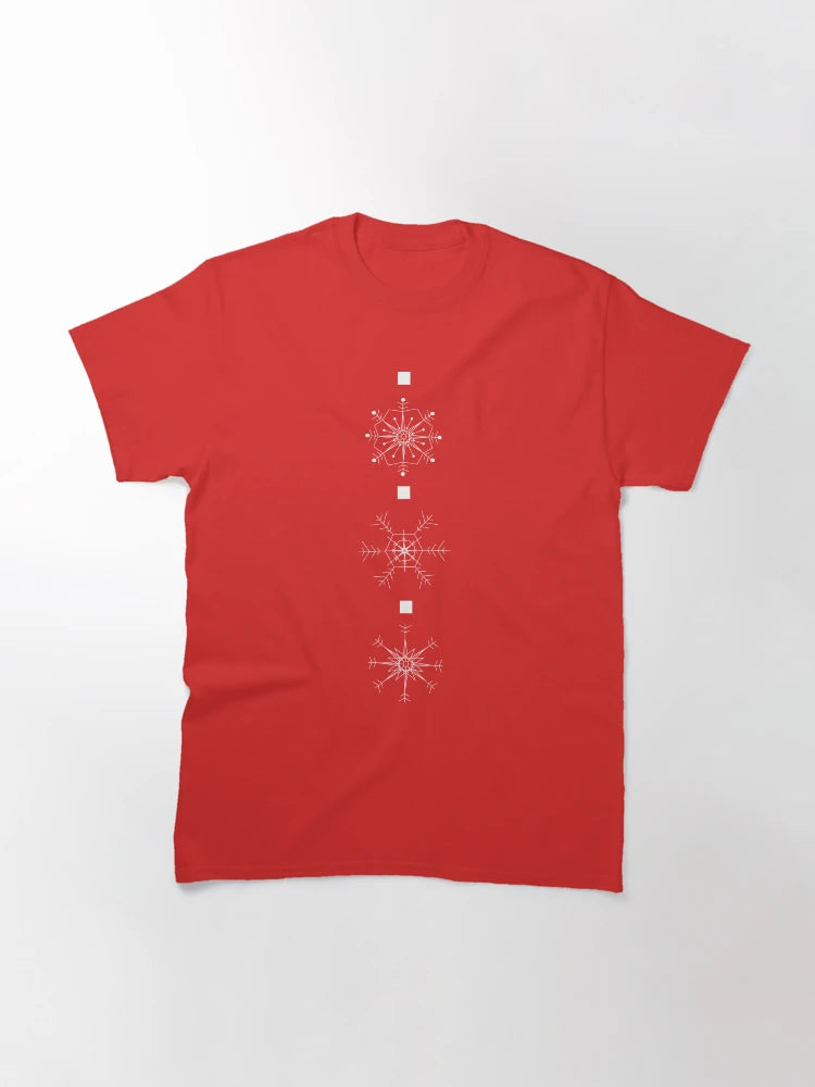 FALLING SNOW - Xmas Snowflake Pattern (Red and White)