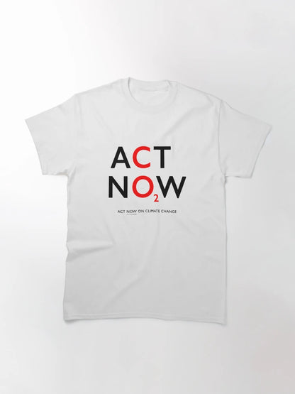 ACT NOW ON CO2: The Original (Black & Red Gill Sans Text) on White