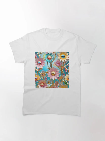 3d pastel flowers background, floral poster design.