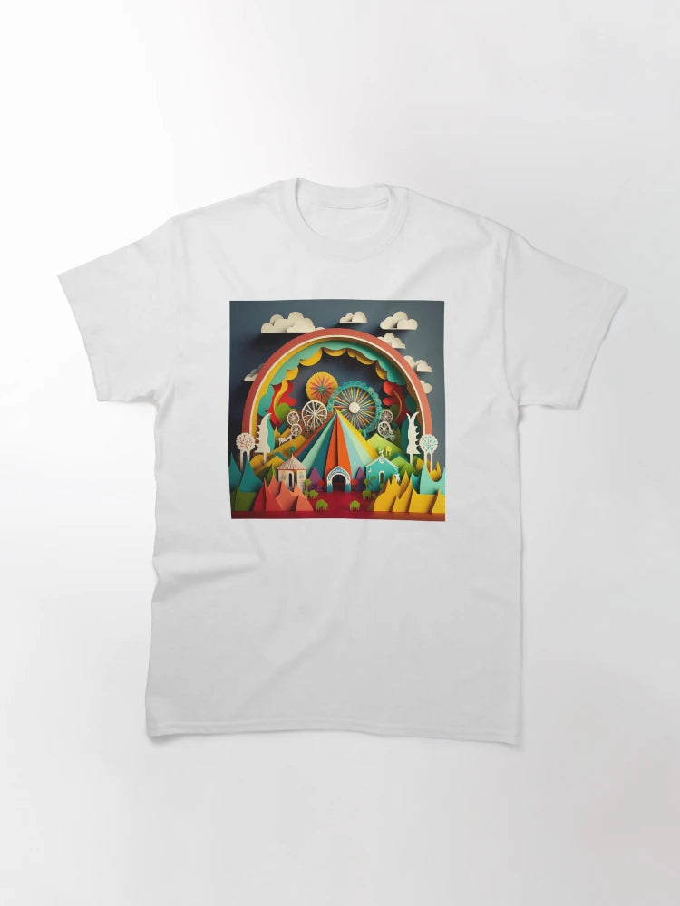 3D Effect Papercut Art - Fairground Scene