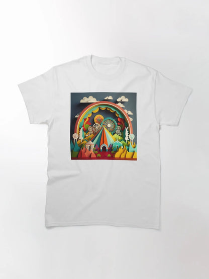 3D Effect Papercut Art - Fairground Scene