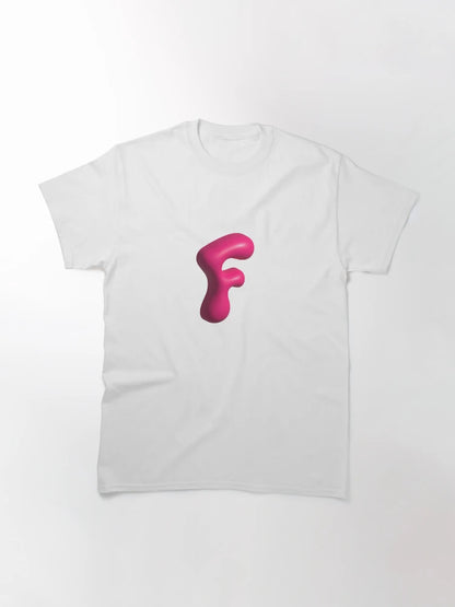 3D Pink Jelly Letter F – Glossy Bubble Alphabet Art