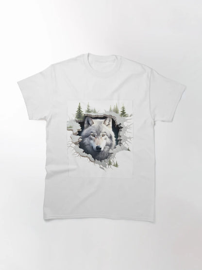 3D Wolf in a Hole Forest