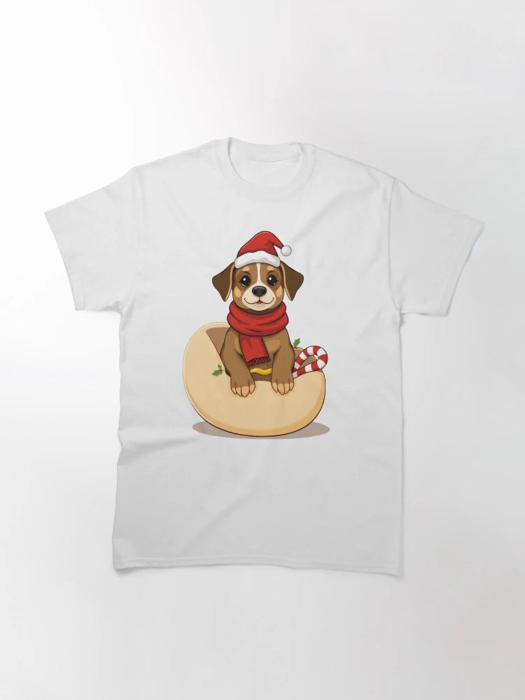 3D Dog in Bun – Festive Hot Dog Christmas Look