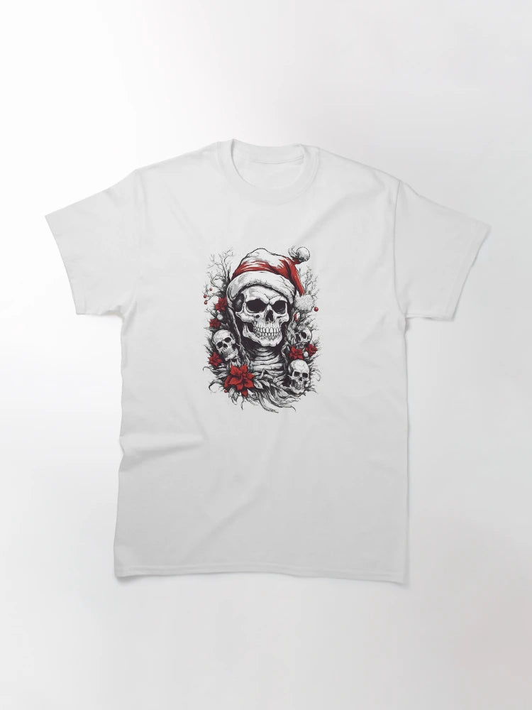 Festive Christmas Skull - Unique Holiday Art Print