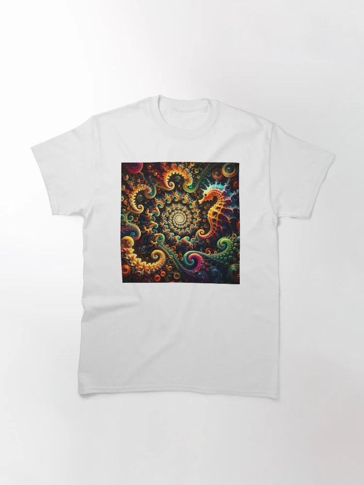 A.I. Psychedelic Fractal Seahorse 0001 FunFractals ChromaDepth 3D