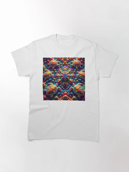 A.I. Psychedelic Fractal Sea Turtle 0002 FunFractals ChromaDepth 3D