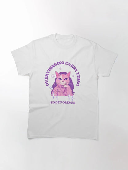 Overthinking Feline in Pink and Purple
