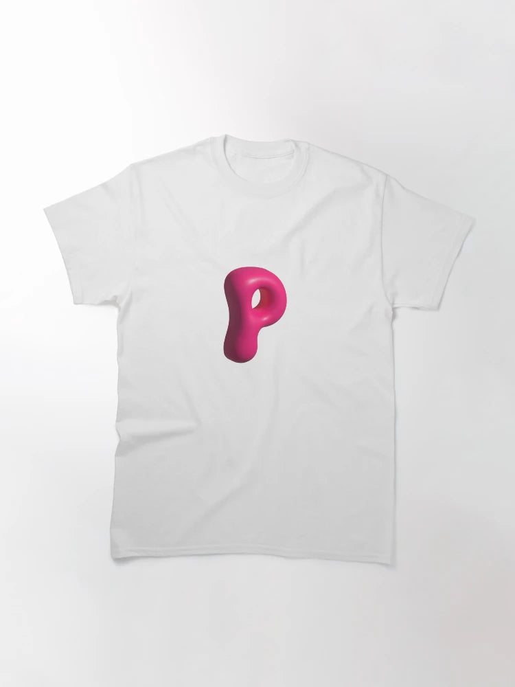 3D Pink Jelly Letter P – Glossy Bubble Alphabet Art