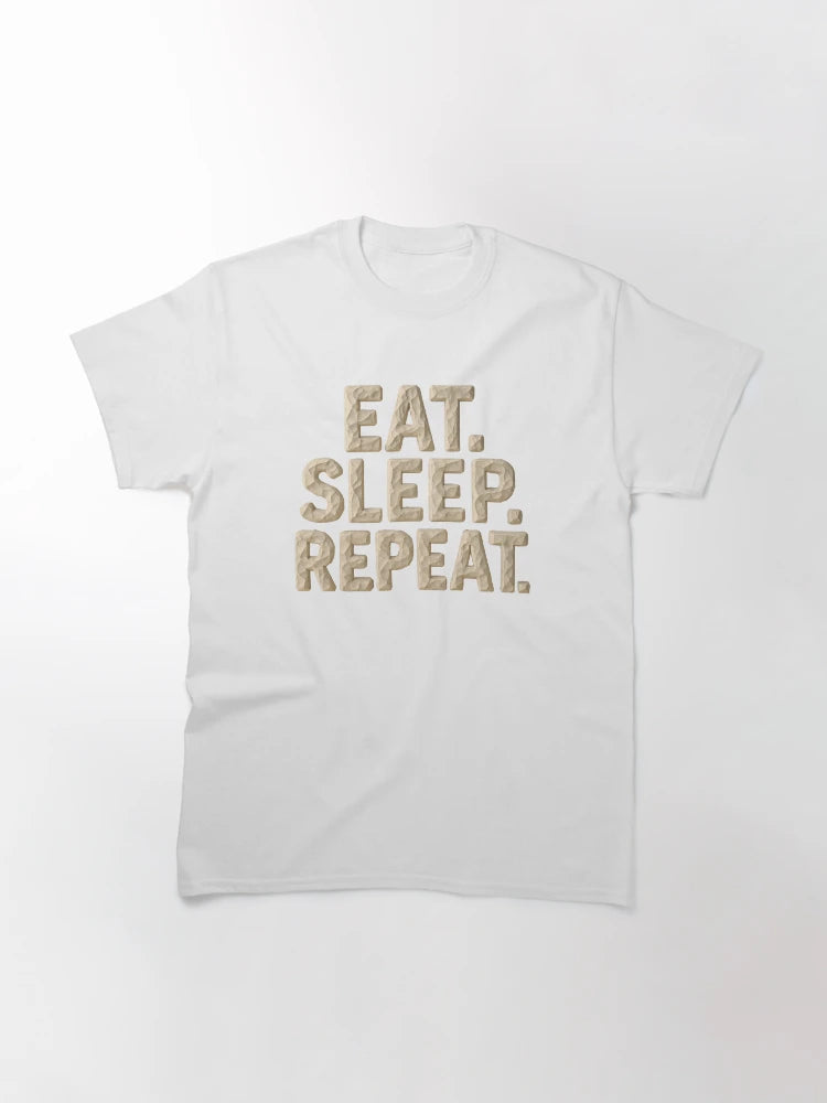 3D Typography Quote Eat Sleep Repeat