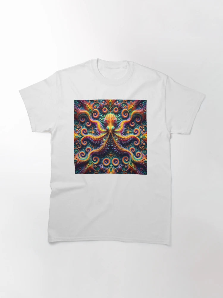 A.I. Psychedelic Fractal Octopus 0004 FunFractals ChromaDepth 3D