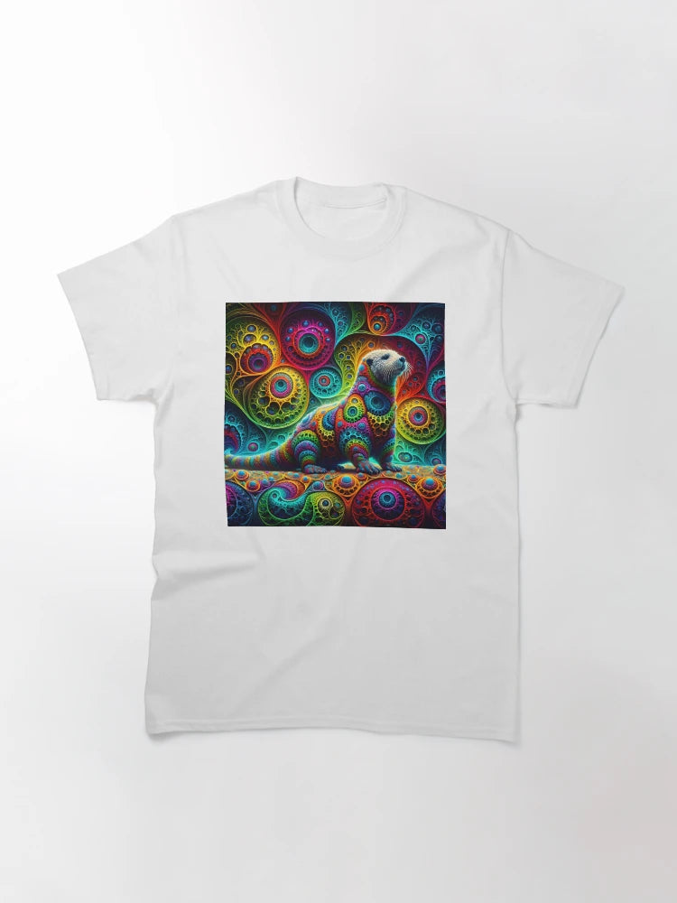 A.I. Psychedelic Fractal Otter 0003 FunFractals ChromaDepth 3D