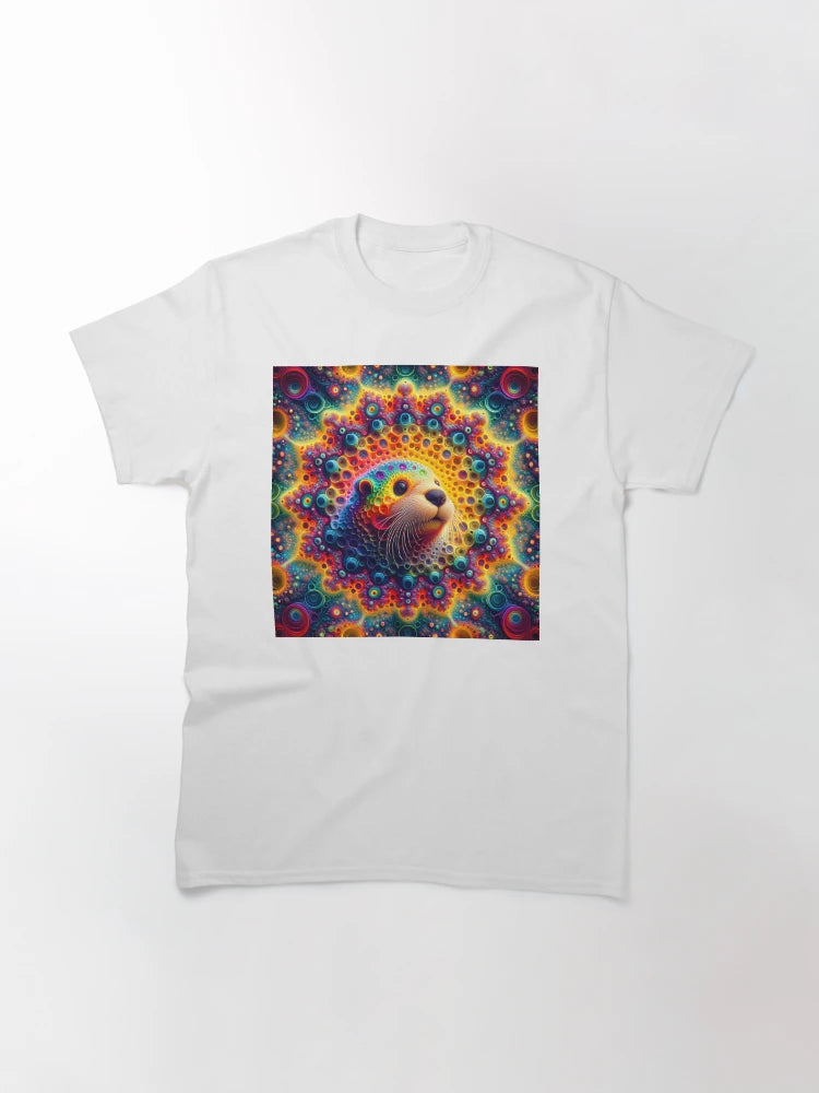 A.I. Psychedelic Fractal Otter 0004 FunFractals ChromaDepth 3D