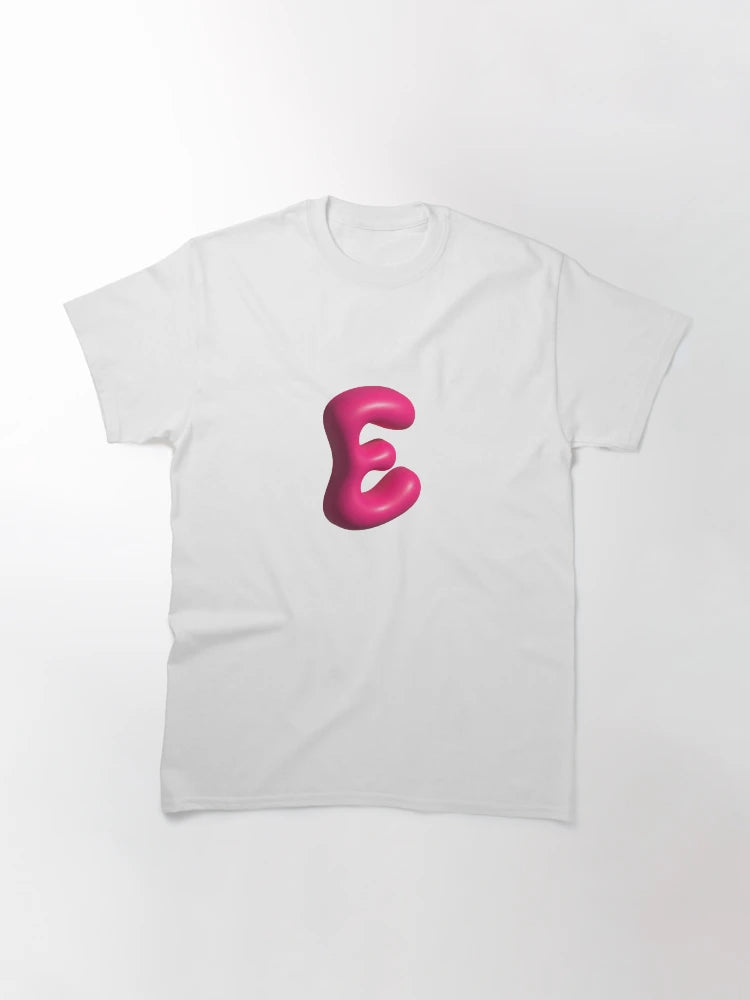 3D Pink Jelly Letter E – Glossy Bubble Alphabet Art
