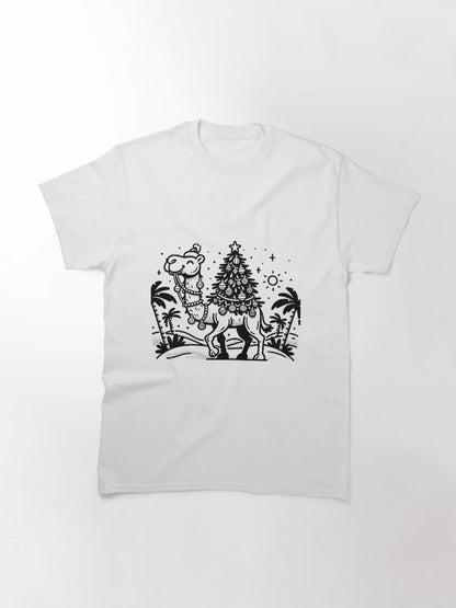 Festive Camel Caricature - Retro Desert Christmas Design
