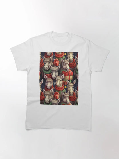 Donkey's Christmas Parade: A busy pattern featuring lots of donkeys delivering gifts.