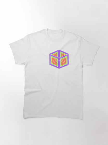 3D Cube #3 - Purple, Green, Orange