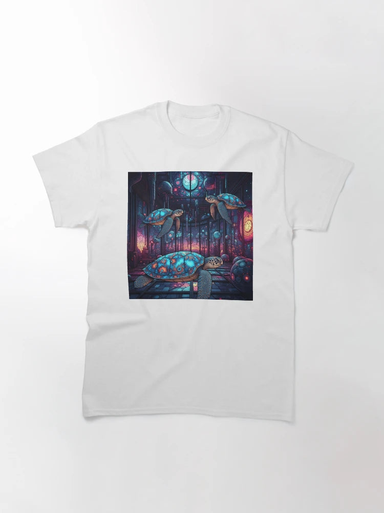 A.I. Psychedelic Fractal Sea Turtle 0003 FunFractals ChromaDepth 3D