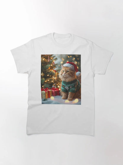 Festive Christmas Cat in Santa Hat – Cute Holiday Design