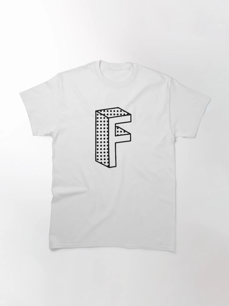3D Ben Day Dot Isometric Letter F
