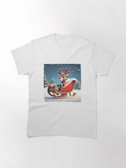 3d reindeer in a sleigh