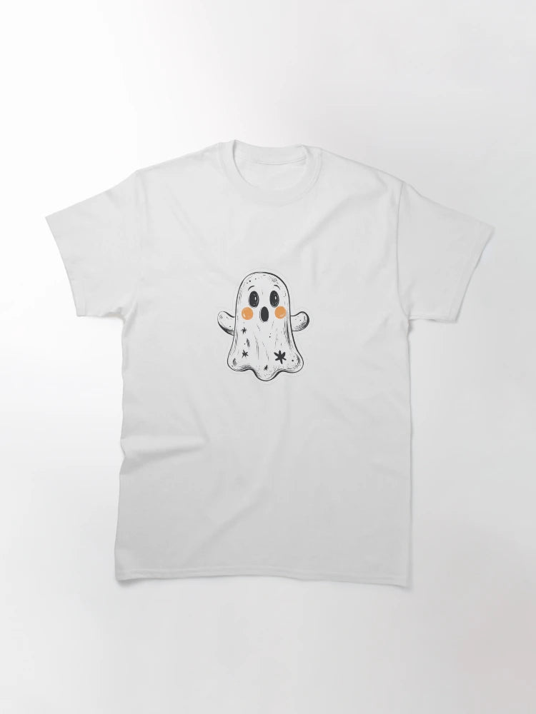 Adorable Halloween Ghost Sticker with Spooky Charm