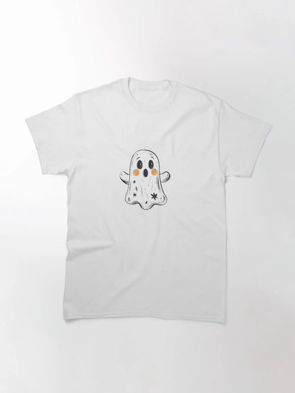 Adorable Halloween Ghost Sticker with Spooky Charm