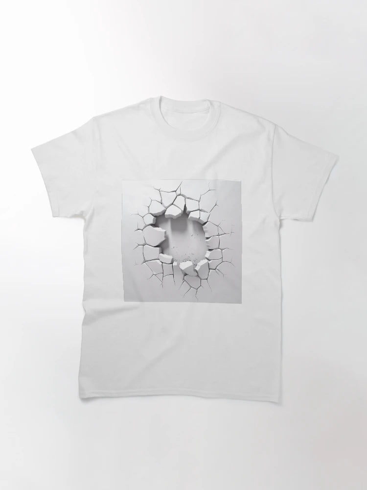 3D The Hole in a Wall With Crack