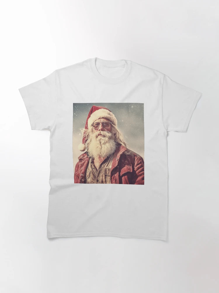 effortlessly cool Santa Claus donning a Christmas hat style