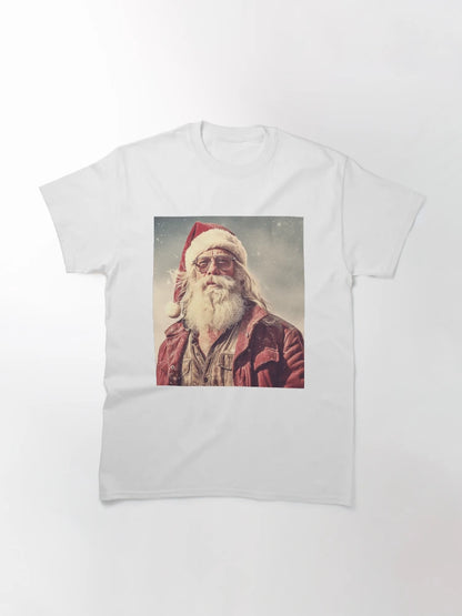 effortlessly cool Santa Claus donning a Christmas hat style