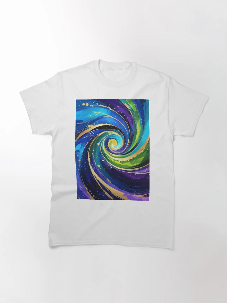 Abstract Spiral  - Shades of Blue, Purple and Green 3