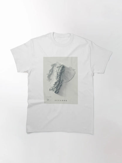 Ecuador Shaded Relief 3D Map digitally-rendered