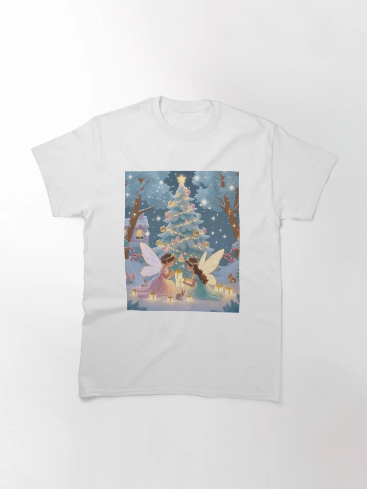 Fairy Tale Christmas Magical Winter Wonderland with Gift Fairies