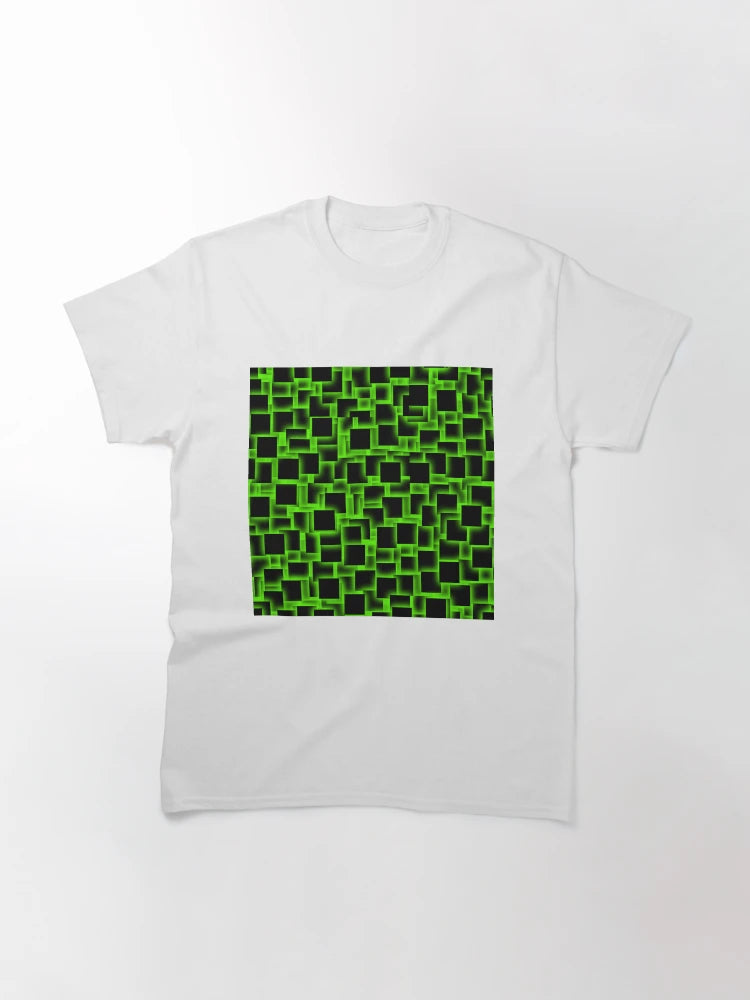 3d squares on glowing green backdrop