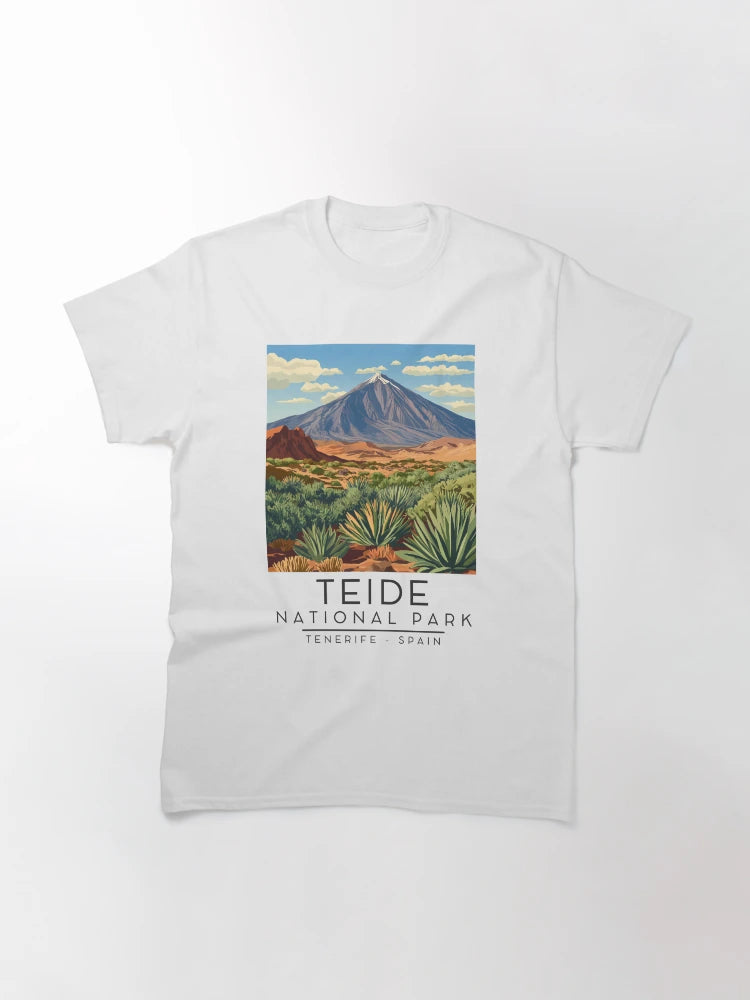 A Vintage Illustration of Teide National Park - Tenerife - Spain