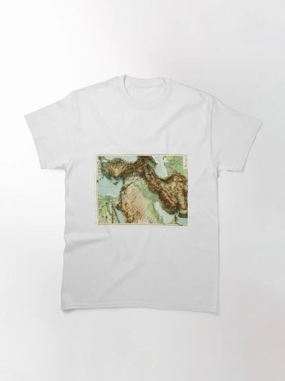 1916 Map of the Middle East 3D digitally-rendered