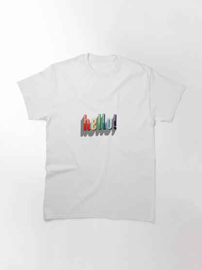 3D typography with a 'hello' shadow