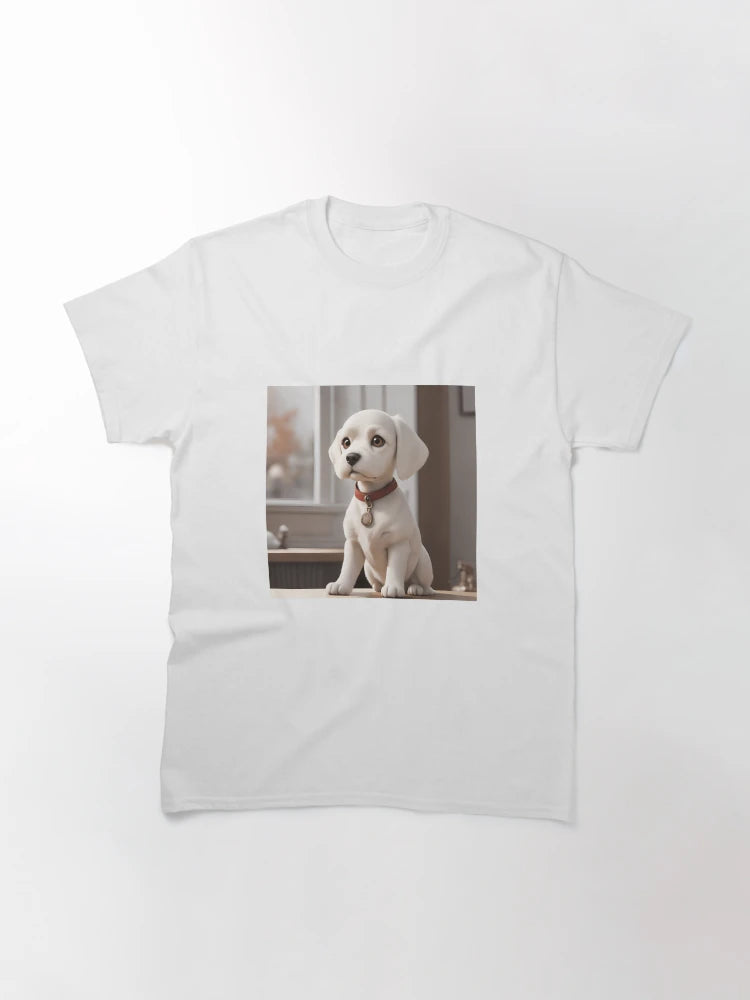 3D white cute dog