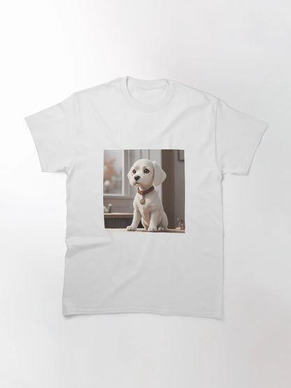 3D white cute dog