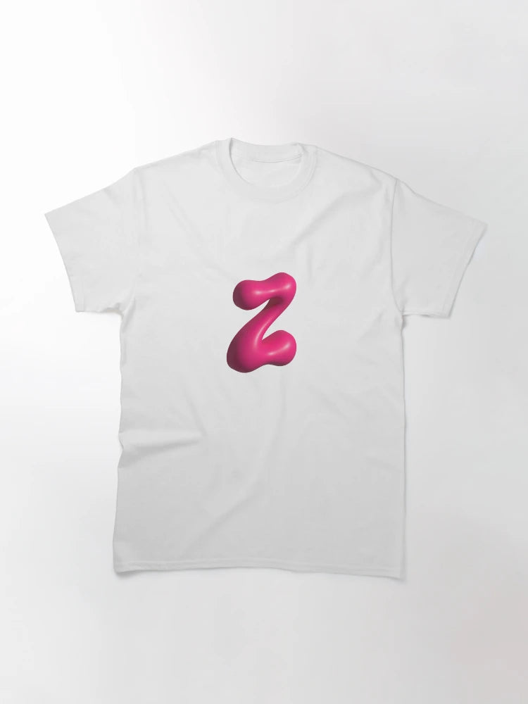 3D Pink Jelly Letter Z – Glossy Bubble Alphabet Art