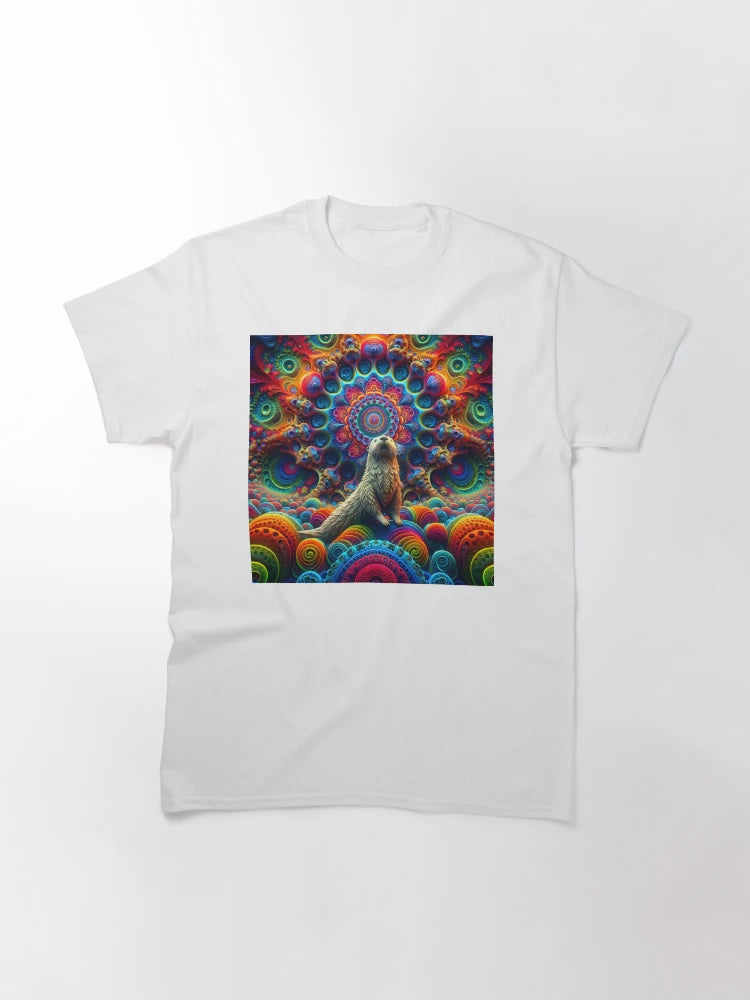 A.I. Psychedelic Fractal Otter 0005 FunFractals ChromaDepth 3D