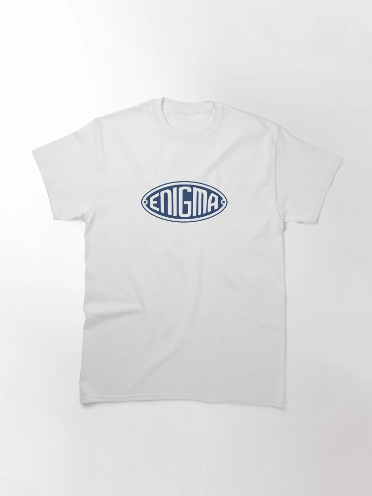 Enigma Cryptography Machine Logo Blue