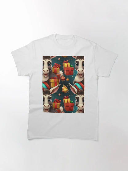 Donkey's Christmas Surprise:: A playful pattern featuring donkeys carrying colorful gifts.