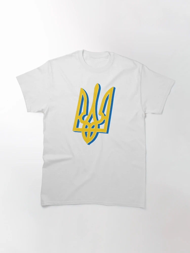 3D Yellow Blue Ukrainian Trident