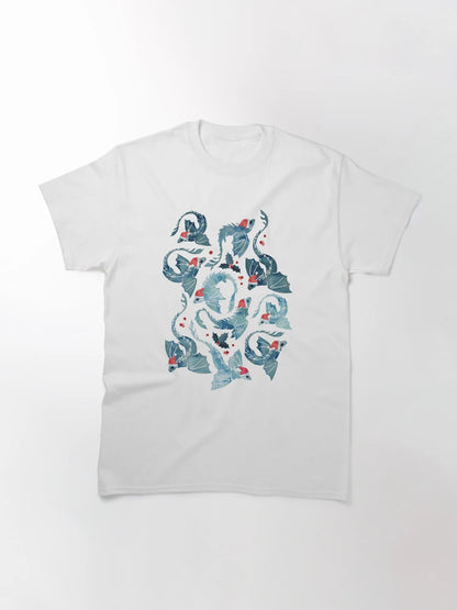 Dragon fire blue Christmas holly