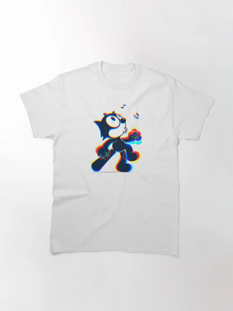 Felix the Cat Felix The Cat Dance Music 3D - WHITE tee shirt model