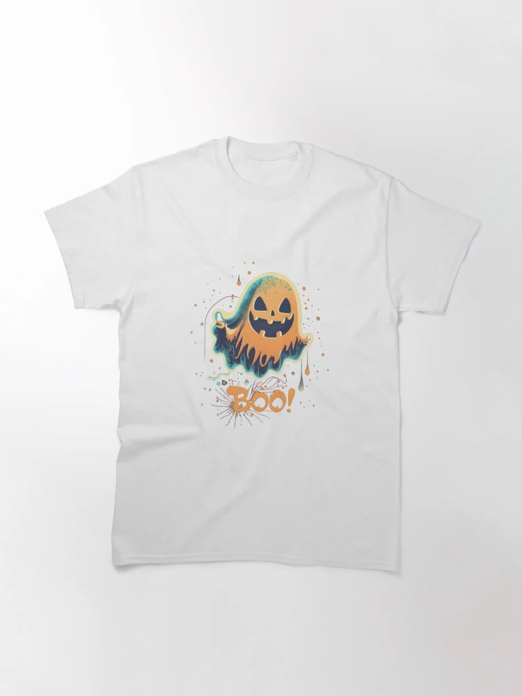 A creepy but cute smiling ghost