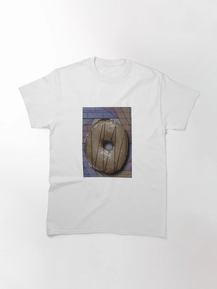 3D Donut with colorful Geometric Backgrond