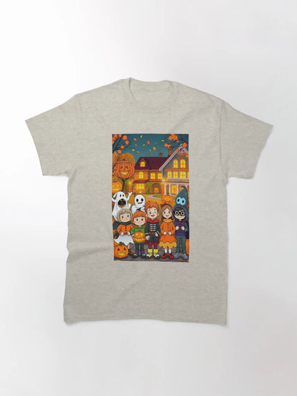 Enfants Halloween & lampe citrouille. Halloween Kids & Pumpkin Lamp
