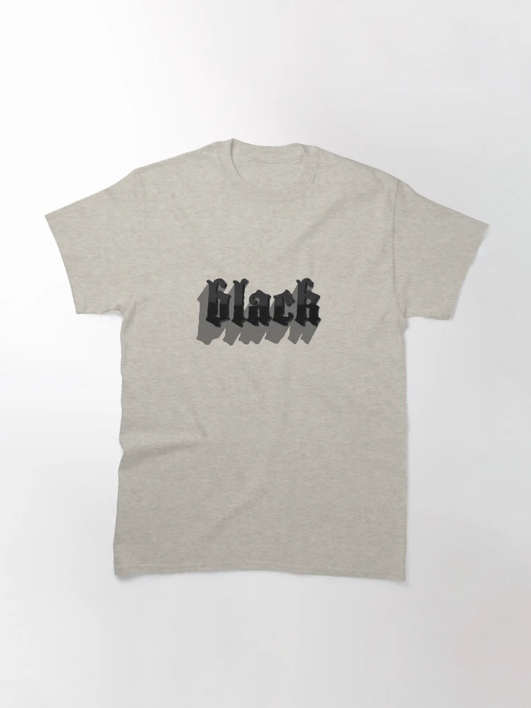 3D typography with a 'Black' shadow